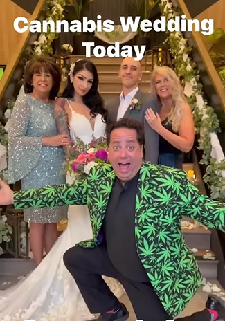 Cannabis-themed wedding celebration
