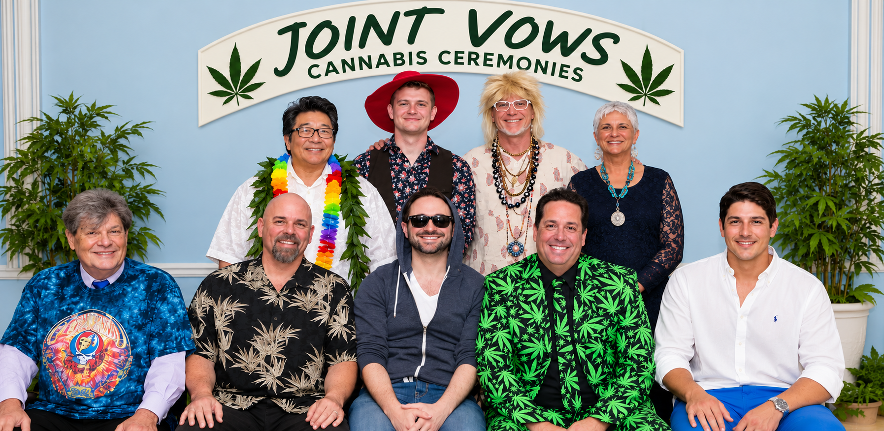 Joint Vows cannabis-friendly Wedding Officiant team